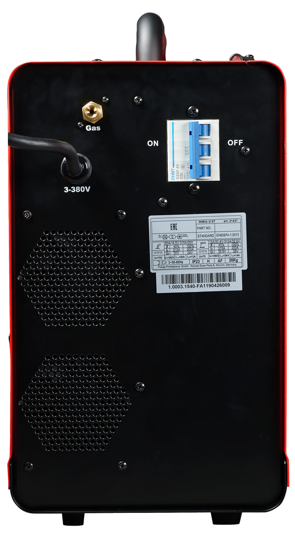 Fubag Сварочный полуавтомат INMIG 315 T с горелкой FB 360 3 м