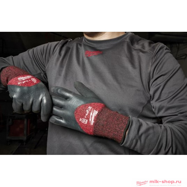 Перчатки с уровнем сопротивления порезам зимние уровень 3 Milwaukee 8/M