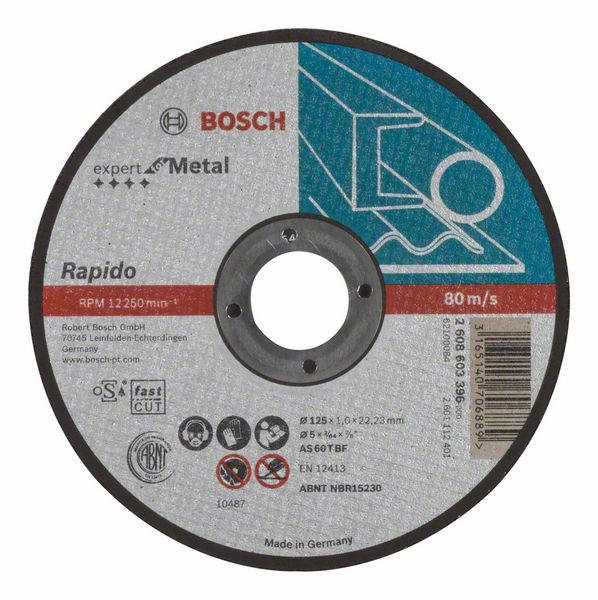 Диск BOSCH Expert Metal 125х1мм прямой