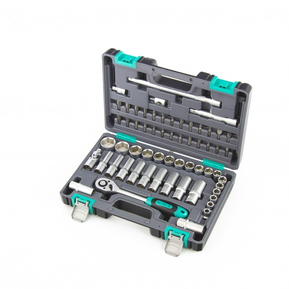 Набор инструментов, 1/2, CrV, 60 предметов STELS