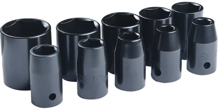 FUBAG Набор торцевых головок 1/2", 10 шт. для гайковертов IW 580, IW 720, IW 900 (9-10-11-13-14-17-19-22-24-27 мм.), картонная коробка