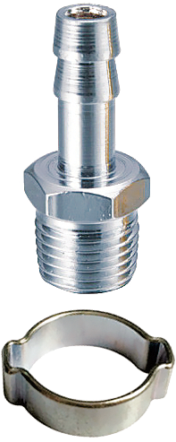 FUBAG Переходник 1/4"М на елочку 10мм с обжимным кольцом 10x15мм
