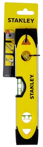 0-43-511 STANLEY  УРОВЕНЬ "TORPEDO" С ПЛАСТМАССОВЫМ КОРПУСОМ МАГНИТНЫЙ 250ММ Х 3 КАПСУЛЫ