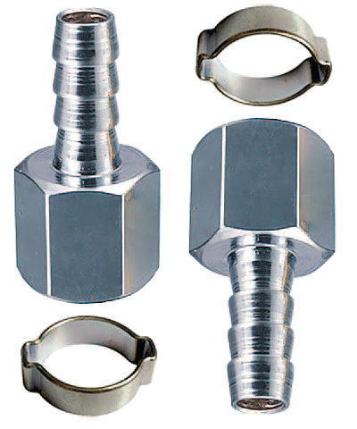 FUBAG Переходник 1/4"M на елочку 8мм с обжимным кольцом 8x13мм, блистер 2шт