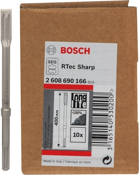 Плоское зубило RTec Sharp, SDS-max