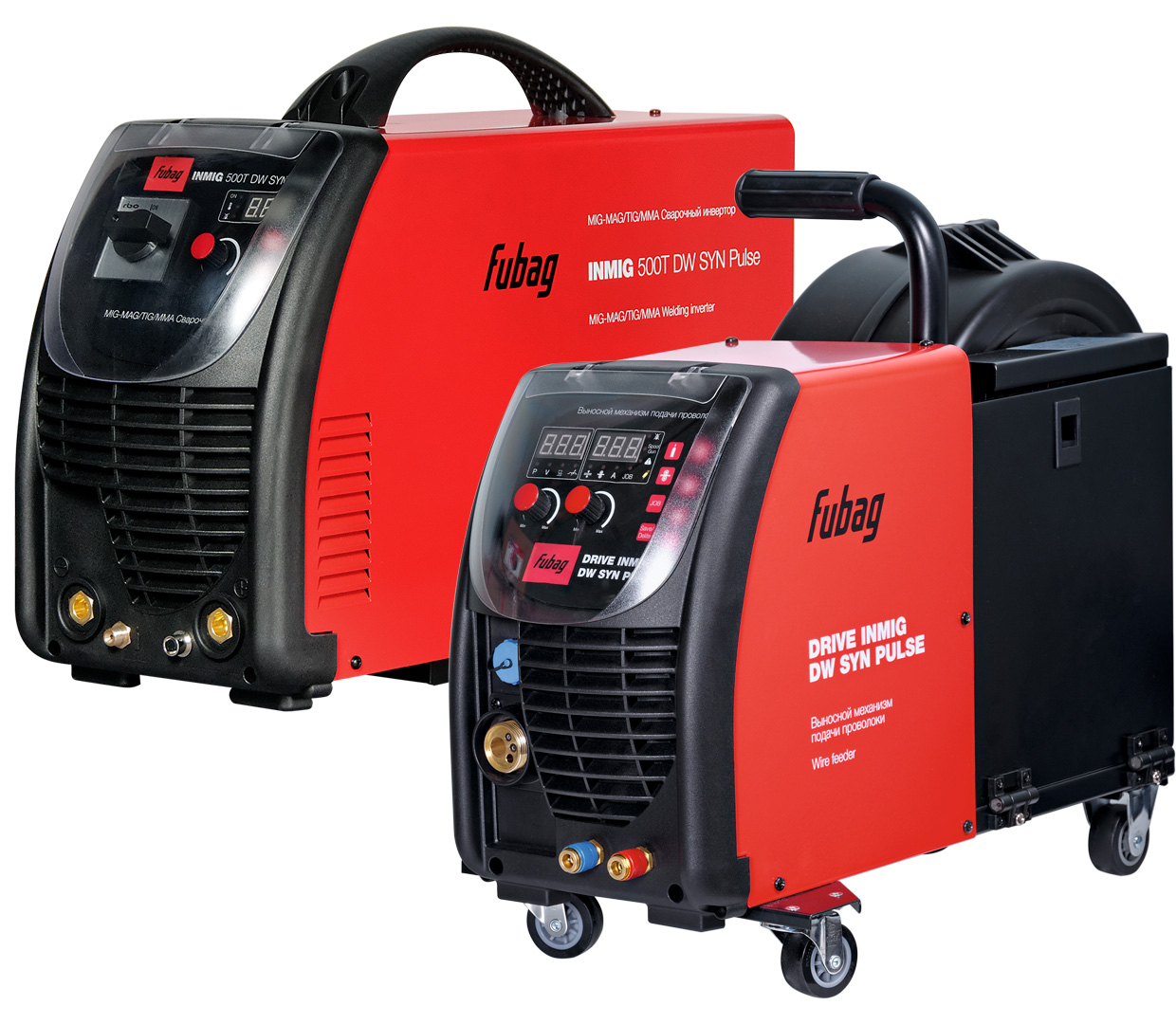 FUBAG Сварочный полуавтомат INMIG 500T DW SYN PULSE + подающий механизм DRIVE INMIG DW SYN PULSE + горелка FB 500 3m  + блок  охлаждения + тележка + Шланг пакет 5м