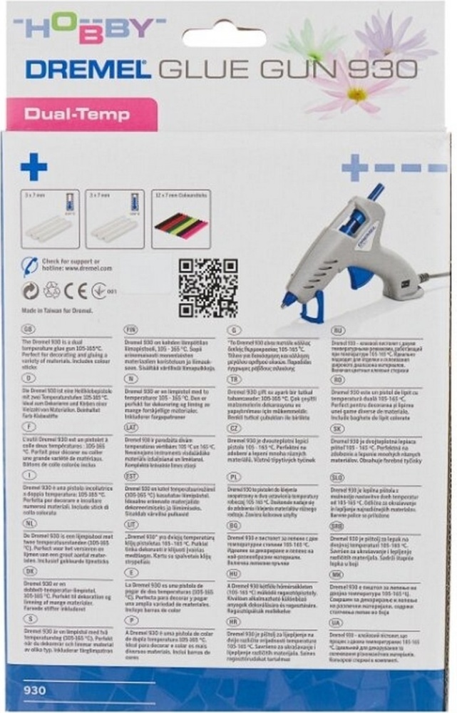 Пистолет клеевой DREMEL 930 (двухтемп.)