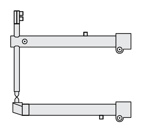 FUBAG Комплект плеч O 45 х 800мм прямые с уменьшенным электрододержателем для серии RS 35i