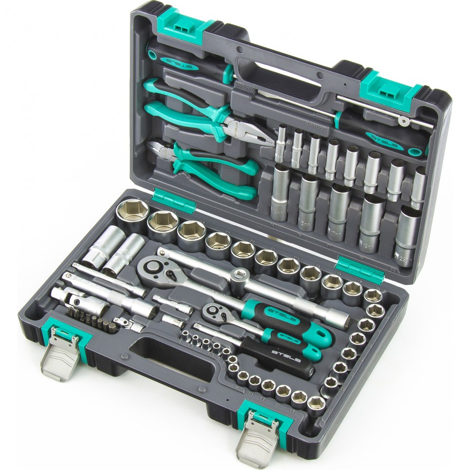 Набор инструментов, 1/2, 1/4, 69 предметов STELS
