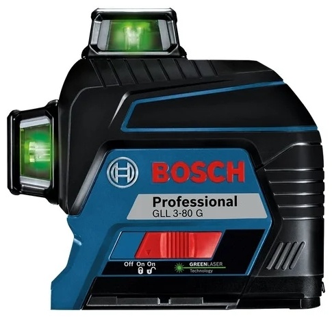 Нивелир лазерный BOSCH GLL 3-80 G+кейс