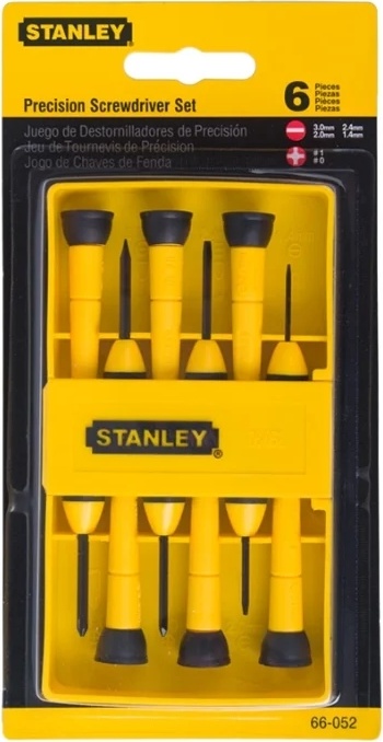 0-66-052 STANLEY  НАБОР ИЗ 6-ТИ ОТВЕРТОК ДЛЯ ТОЧНОЙ МЕХАНИКИ