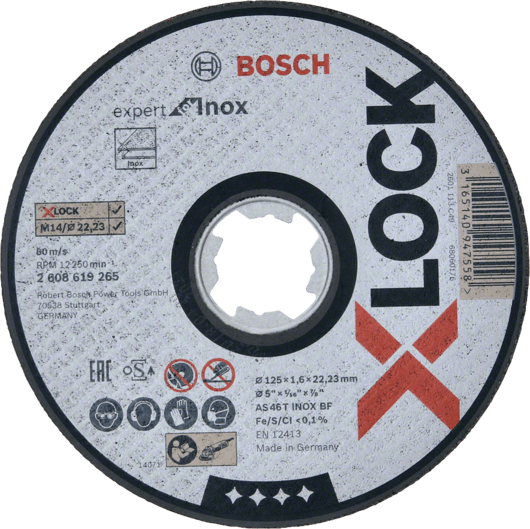X-LOCK Отрезной диск Expert for Inox 125x1.6x22.23 прямой