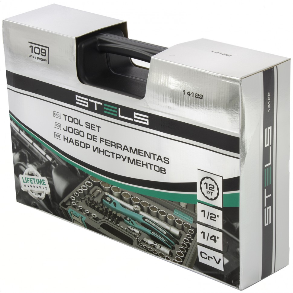 Набор инструментов, 1/2, 1/4, 109 предметов STELS