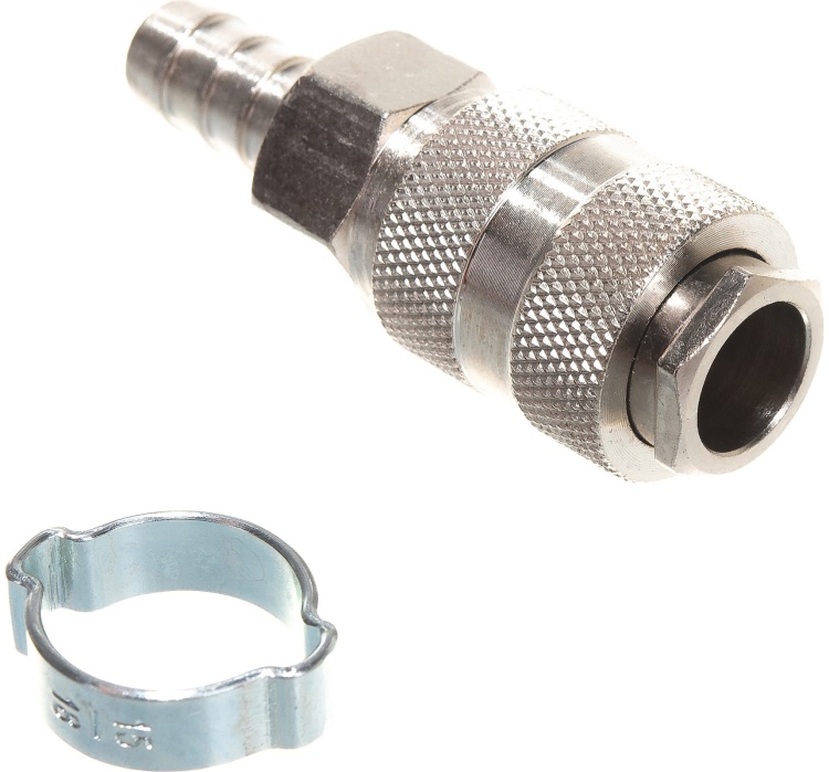 FUBAG Разъемное соединение рапид (муфта), елочка 10мм с обжимным кольцом 10х15мм, блистер 1 шт