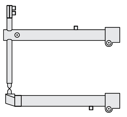 FUBAG Комплект плеч O 45 х 600мм прямые с уменьшенным электрододержателем для серии RV