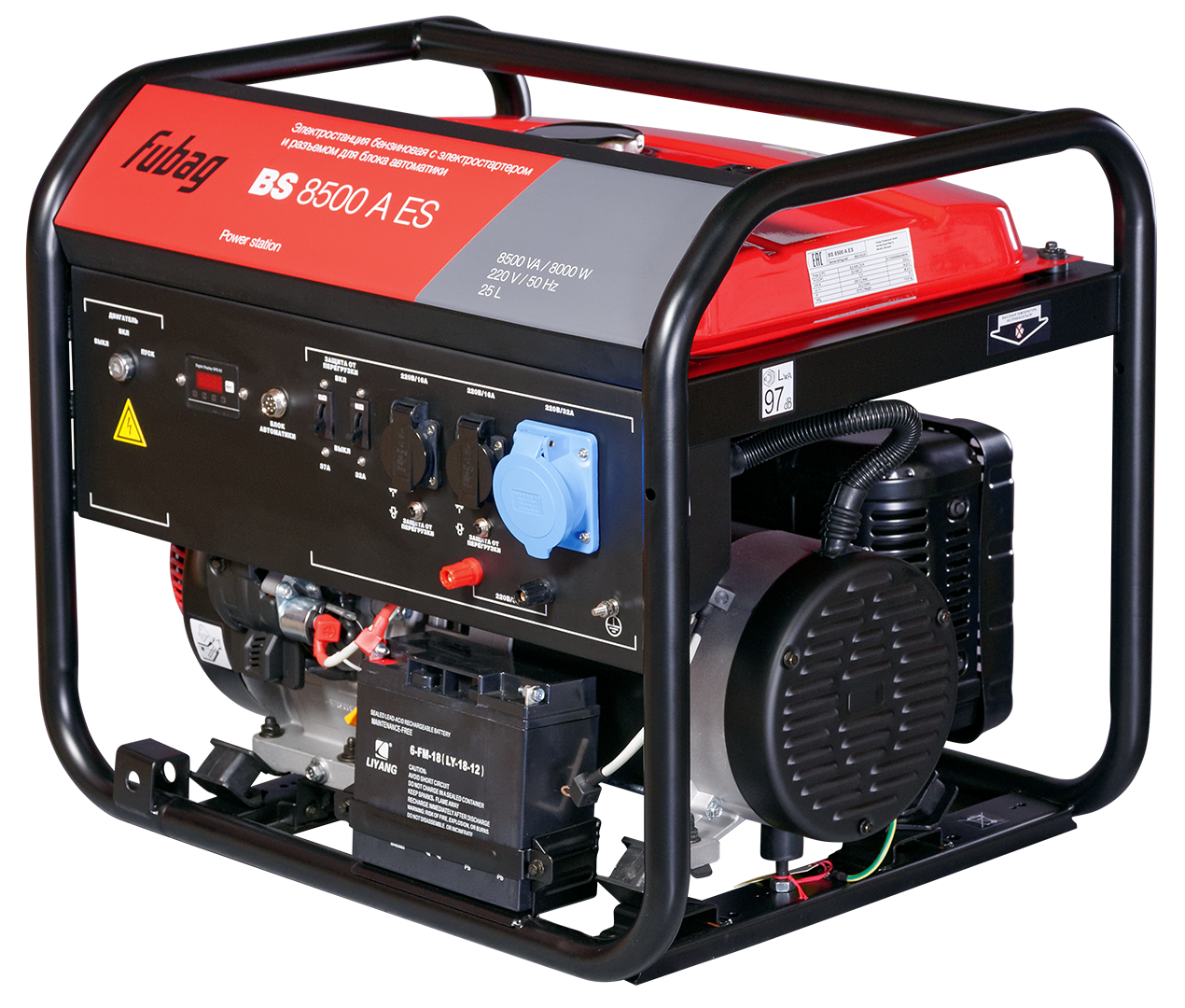 FUBAG Бензиновый генератор с электростартером и коннектором автоматики BS 8500 A ES