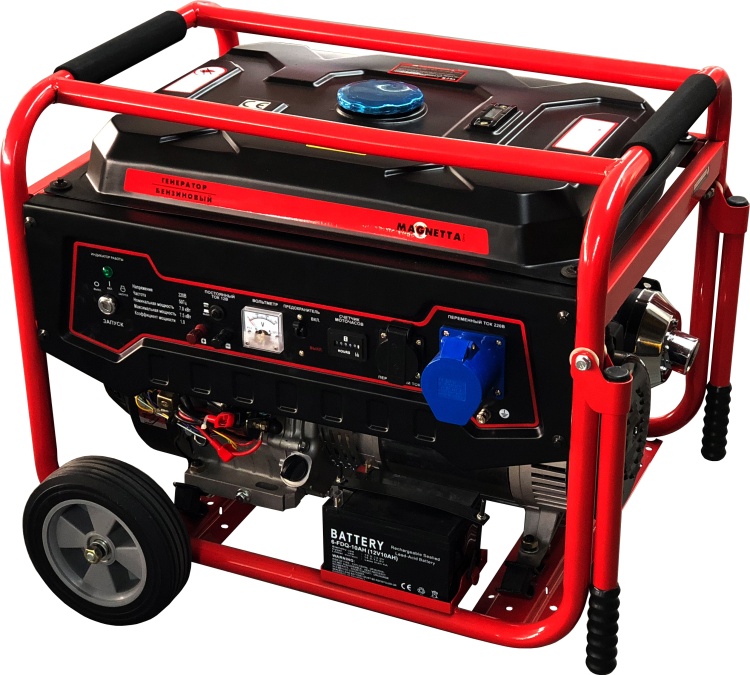 Magnetta, GFE9000, Бензиновый генератор 7 кВт, 220 В
