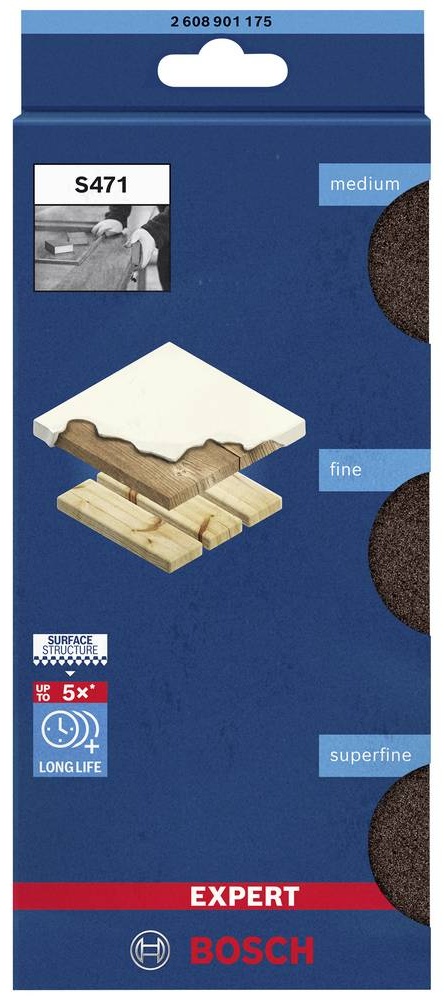 Губка 69x97x26мм, M/F/SF, Flat and Edge Expert BOSCH