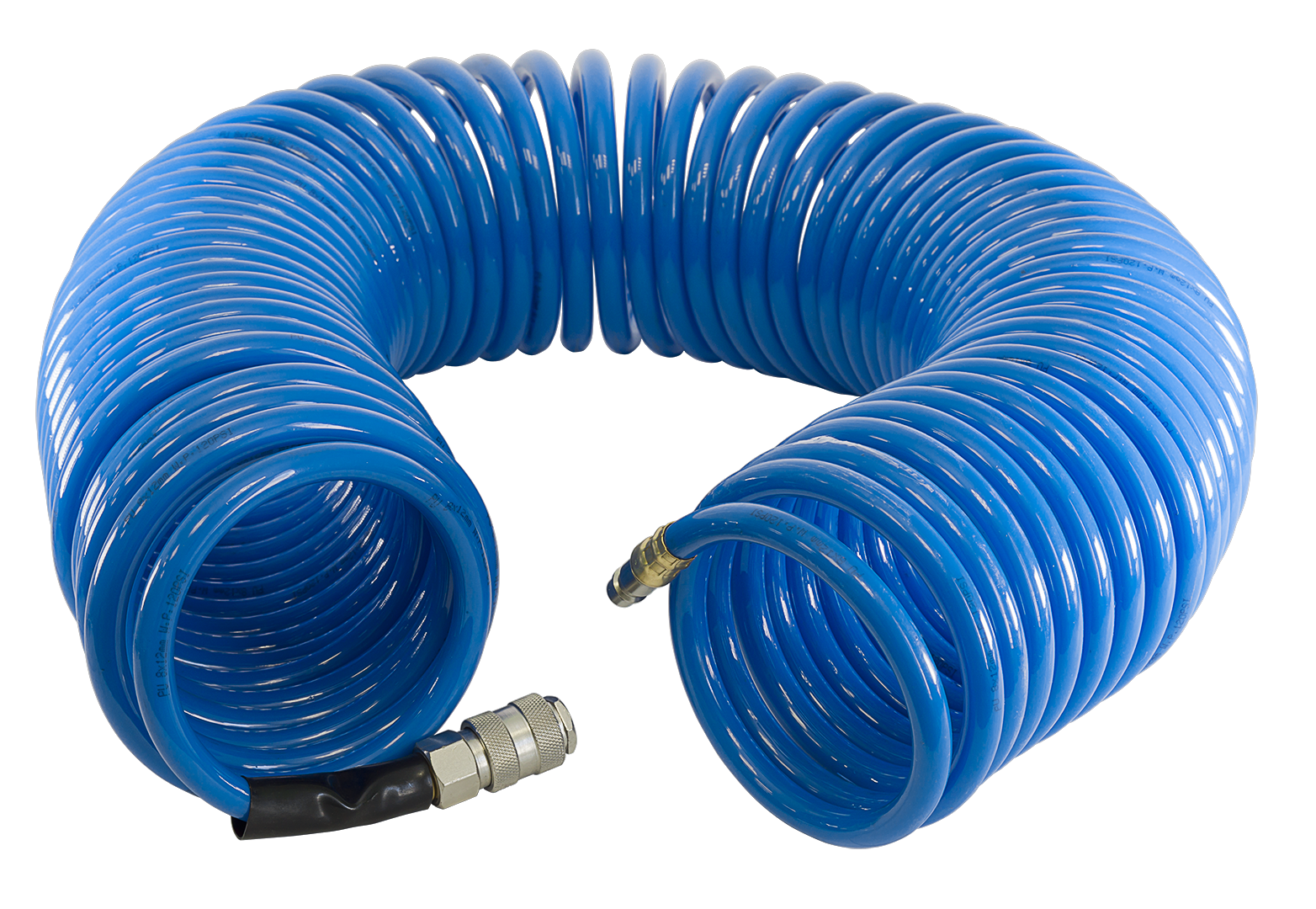 FUBAG Шланг спиральный с фитингами рапид, полиуретан, 15бар, 8x12мм, 20м