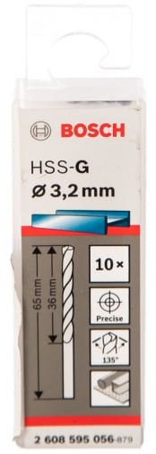Сверло BOSCH 3,2 мм HSS-G (10)