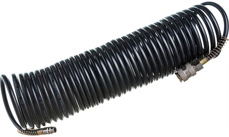 FUBAG Шланг спиральный с фитингами рапид, нейлон, 10бар, 6x8мм, 10м