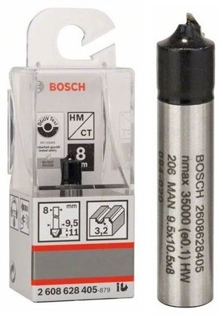 Фреза BOSCH четвертная Std S8/D9.5/L10.2
