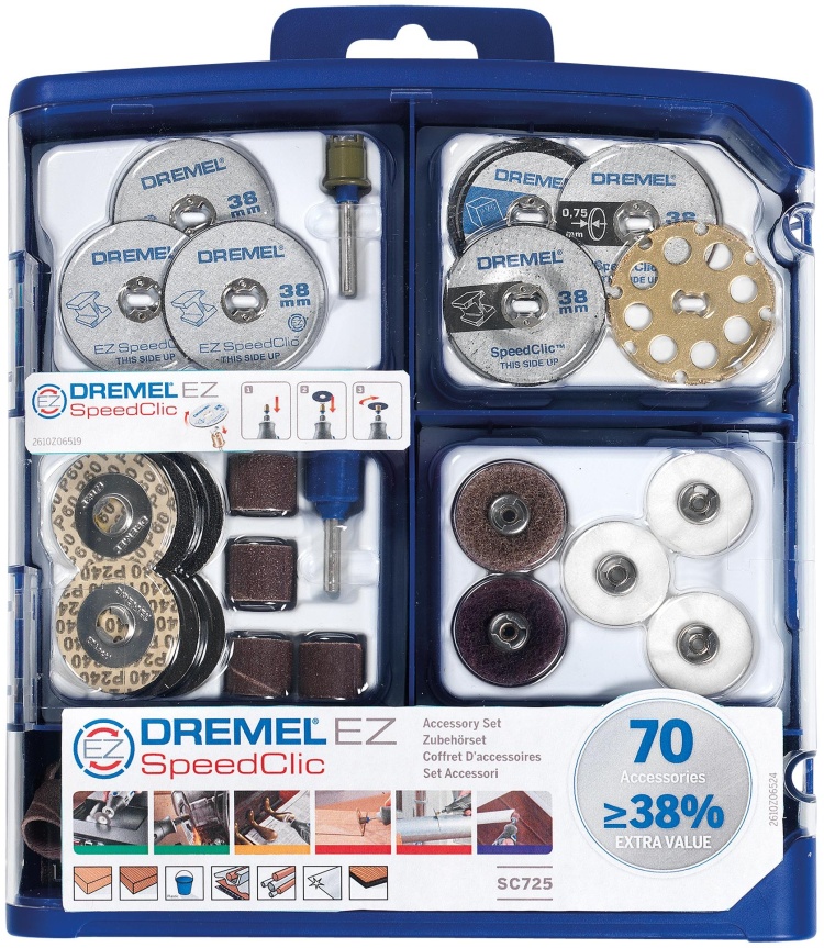 Набор оснастки  DREMEL SPEEDCLIC (70 акс.)