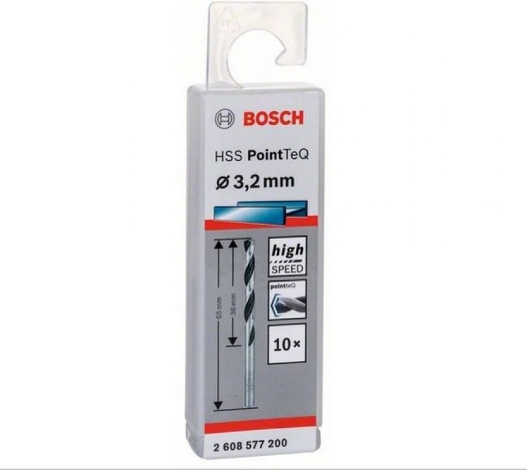 Спиральное сверло BOSCH PointTeQ 3,2 mm (10)