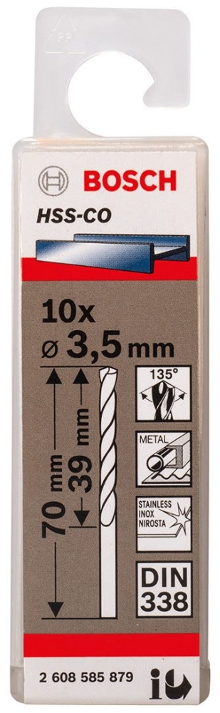 Сверло BOSCH 3,2 мм по металлу HSS-CO (10)