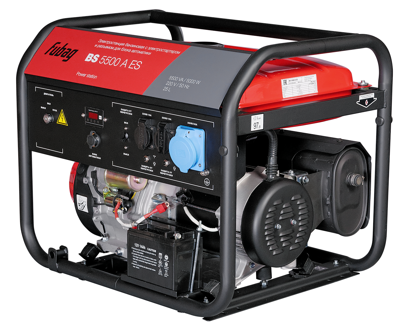 FUBAG Электростанция бензиновая с электростартером и коннектором автоматики BS 5500 A ES