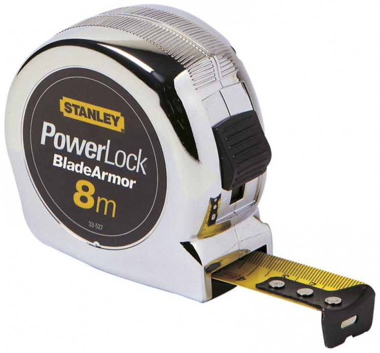 0-33-527 STANLEY РУЛЕТКА ИЗМЕРИТЕЛЬНАЯ "MICRO POWERLOCK BLADE ARMOR" 8М X 25MM