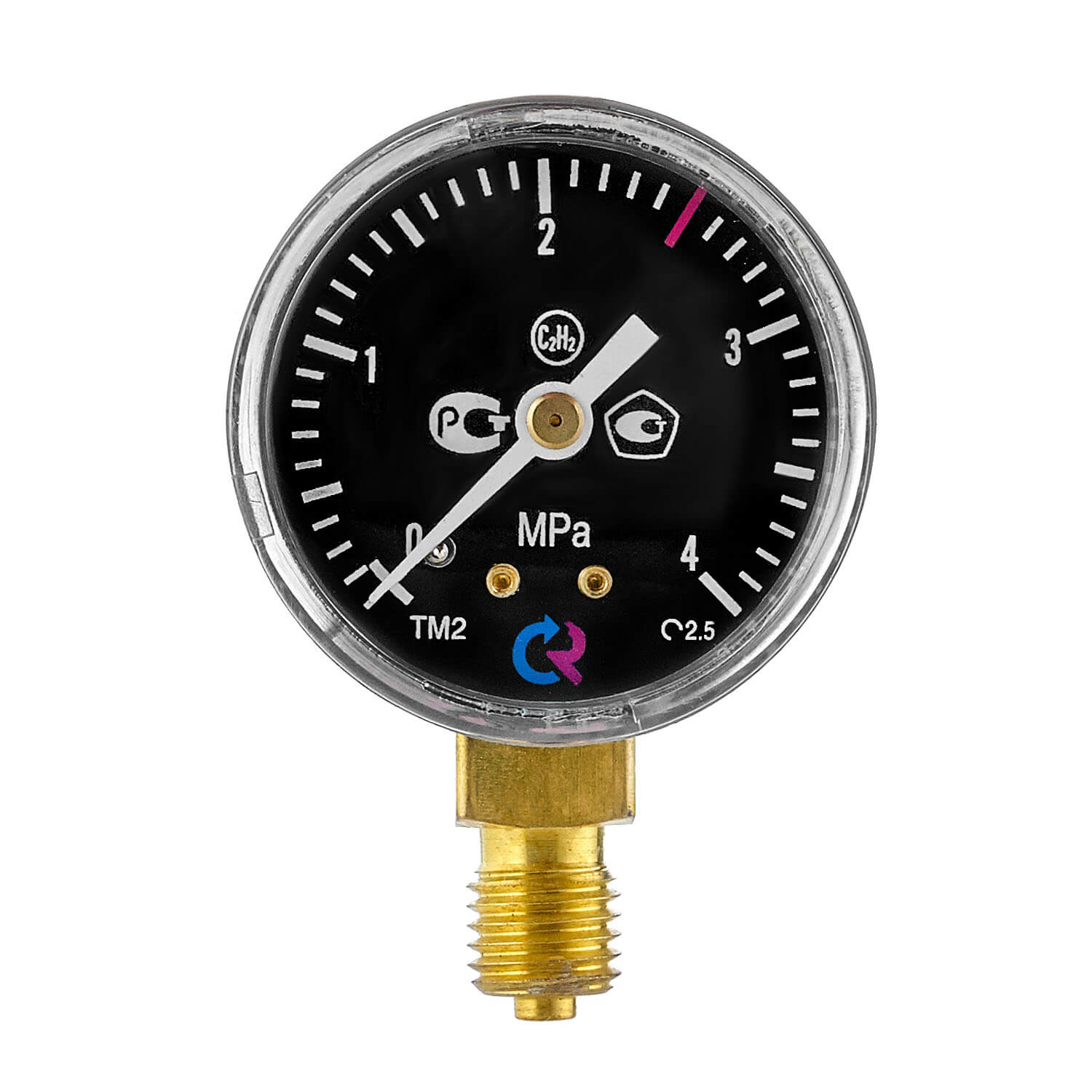Манометр с поверкой 25,0 МПа, углекислый газ
