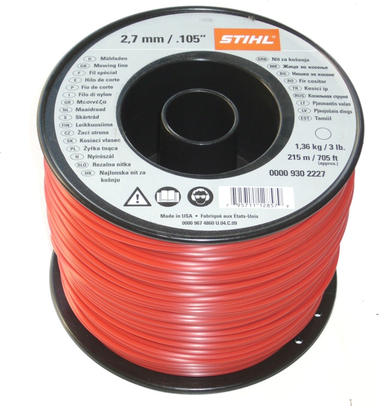 Леска для мотокосы Штиль 2,7ммх208м