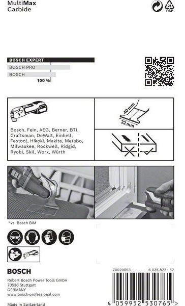 Полотно пильное погружное 2x40 мм Multi Material Extra AIZ 32 APT Expert