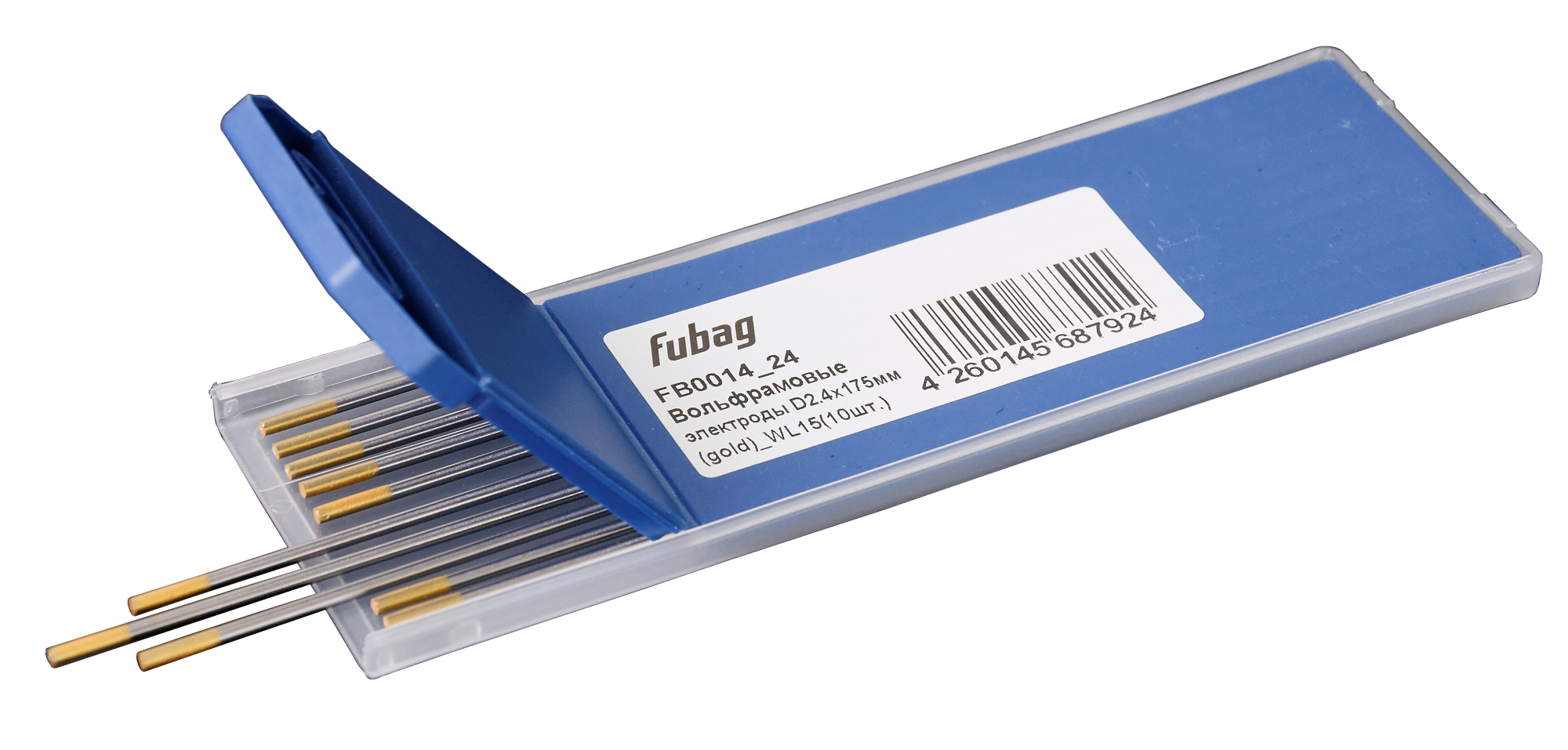 FUBAG Вольфрамовые электроды D2.4x175мм (gold)_WL15 (10 шт.)