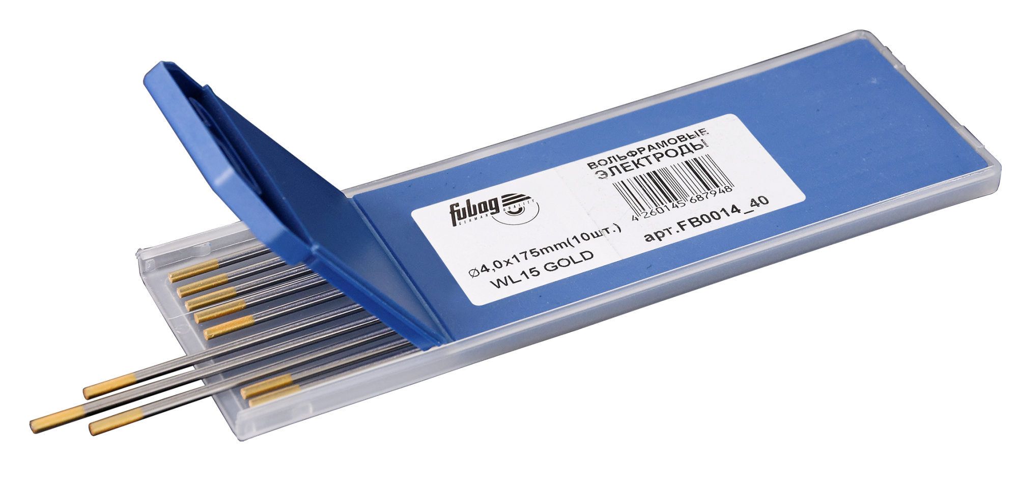 FUBAG Вольфрамовые электроды D4.0x175мм (gold)_WL15 (10 шт.)